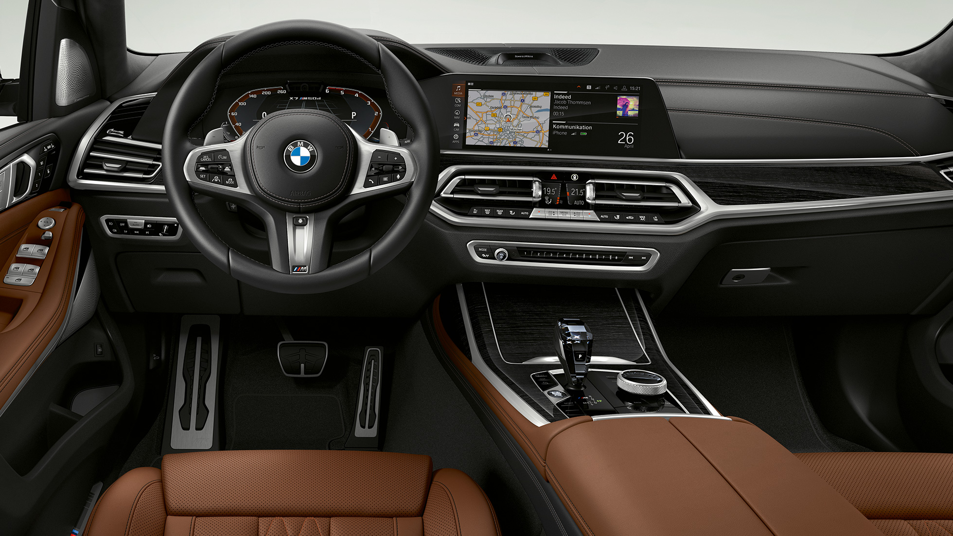 BMW X7 M50i, interiér M automobily BMW X7 M50d a M50i, interiér, G07, 2019