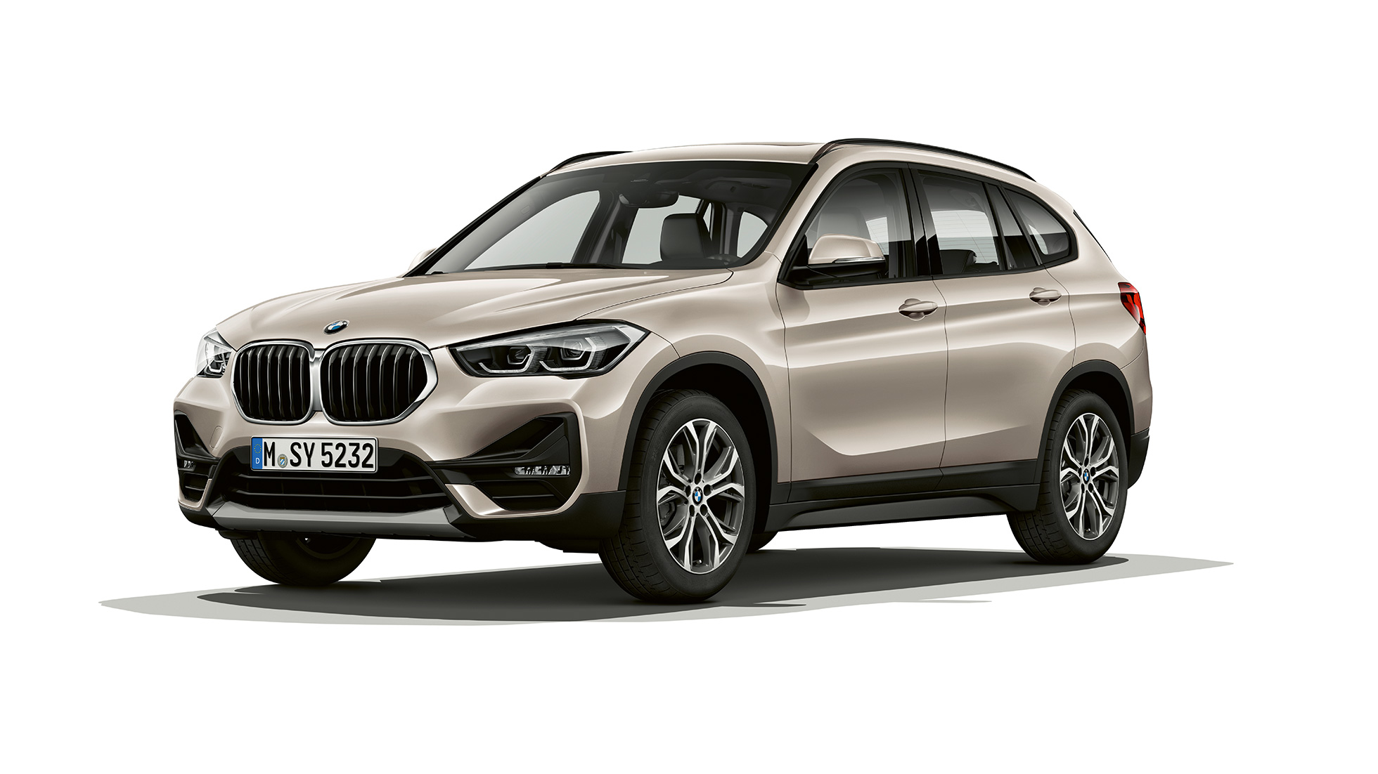 BMW X1, Model Advantage, tříčtvrteční pohled zpředu BMW X1, Model Advantage, studiový tříčtvrteční pohled zpředu