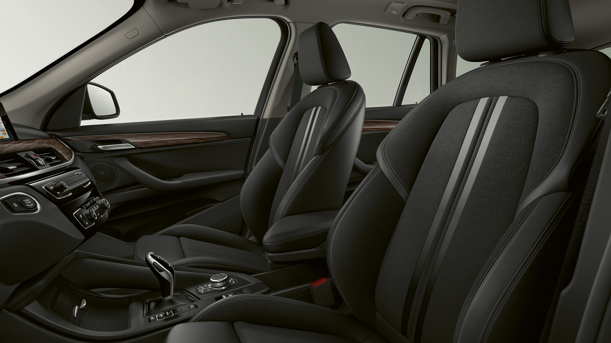 BMW X1, Model Advantage, čalounění BMW X1, Model Advantage, interiér s detailním pohledem na čalounění