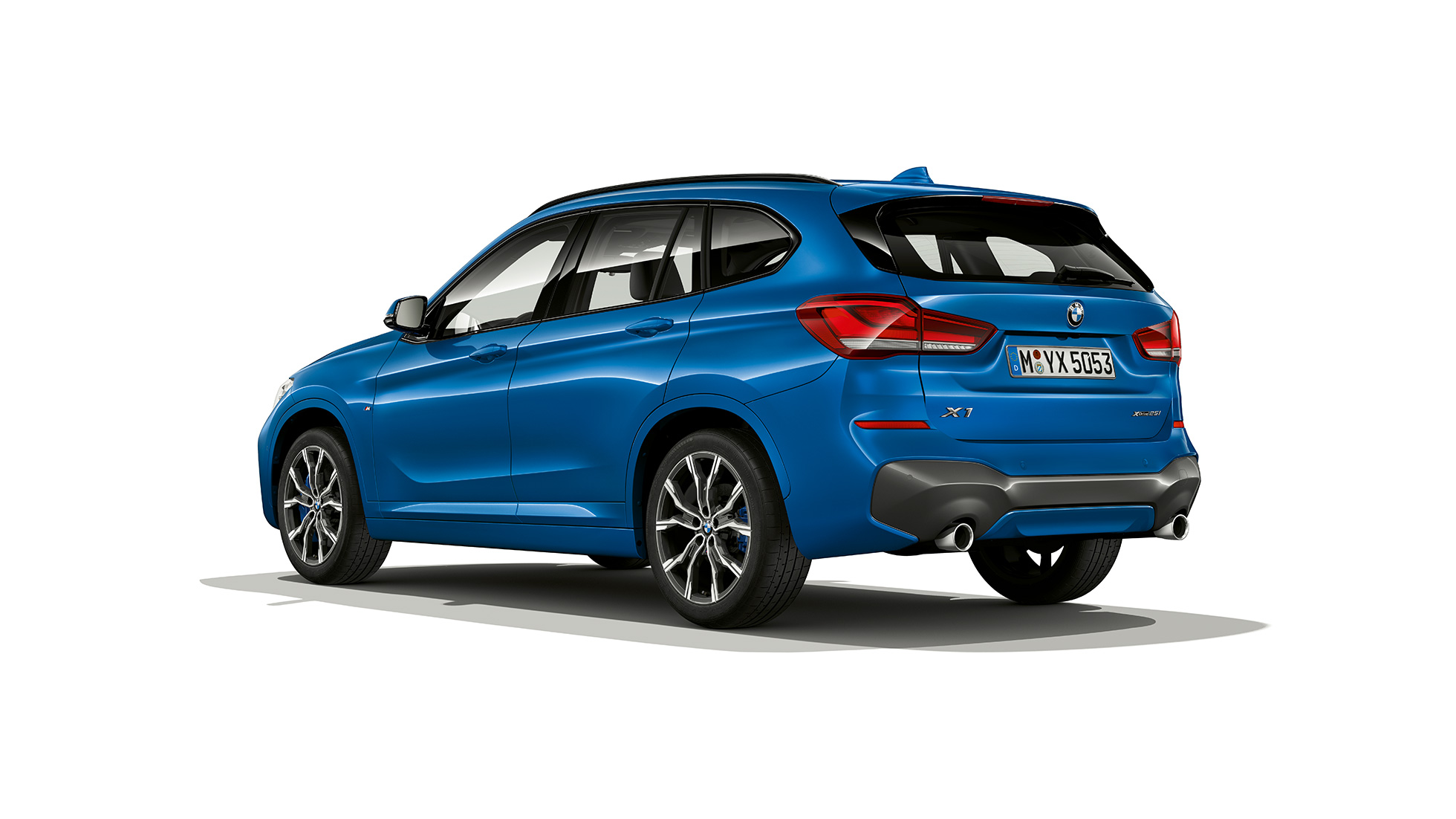 BMW X1, Model M Sport, tříčtvrteční pohled zezadu BMW X1, Model M Sport, studiový tříčtvrteční pohled zezadu