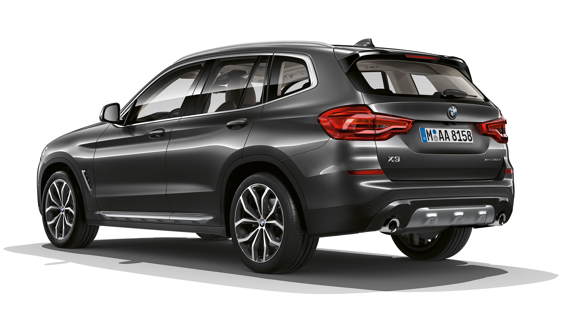 BMW X3 M40i, tříčtvrteční pohled zezadu na Model xLine BMW X3 M40i, tříčtvrteční pohled zezadu na Model xLine