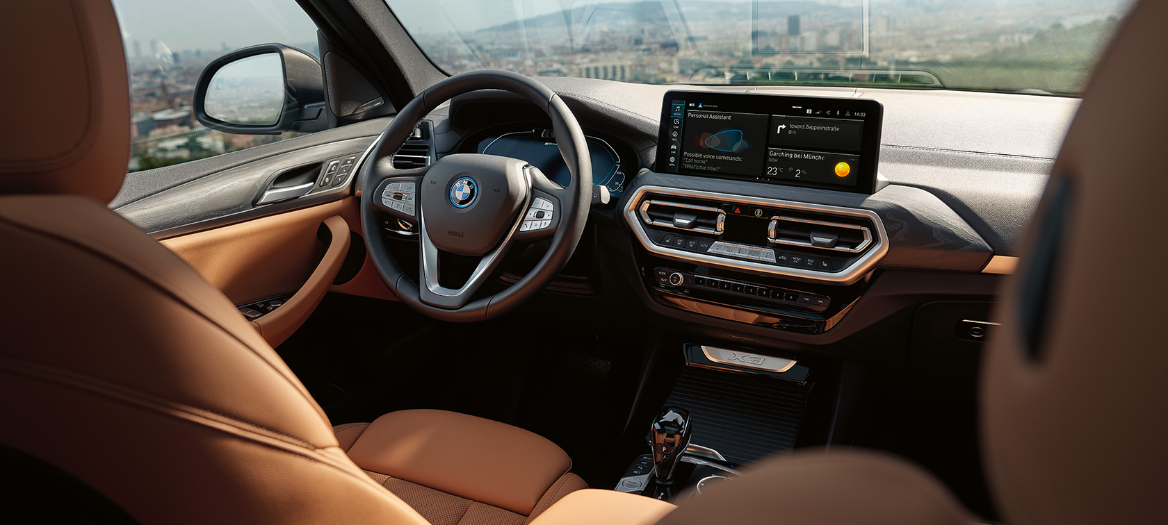 BMW X3 G01 prvky designu čalounění Sensatec Cognac 2021 BMW X3 G01 prvky designu čalounění Sensatec Cognac 2021