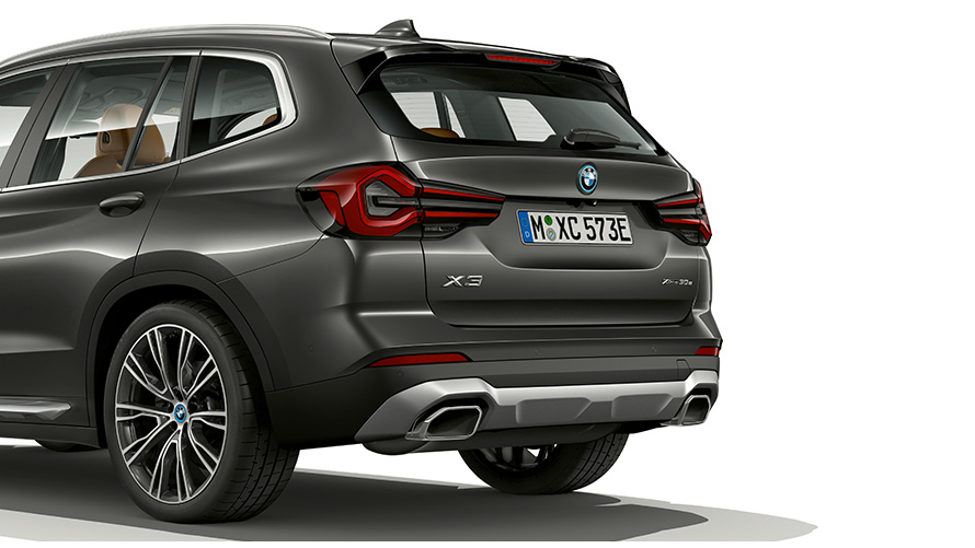 BMW X3 G01 Sophisto Grey (šedá) design zadní části 2021 BMW X3 G01 Sophisto Grey (šedá) detailní pohled na design zadní části 2021