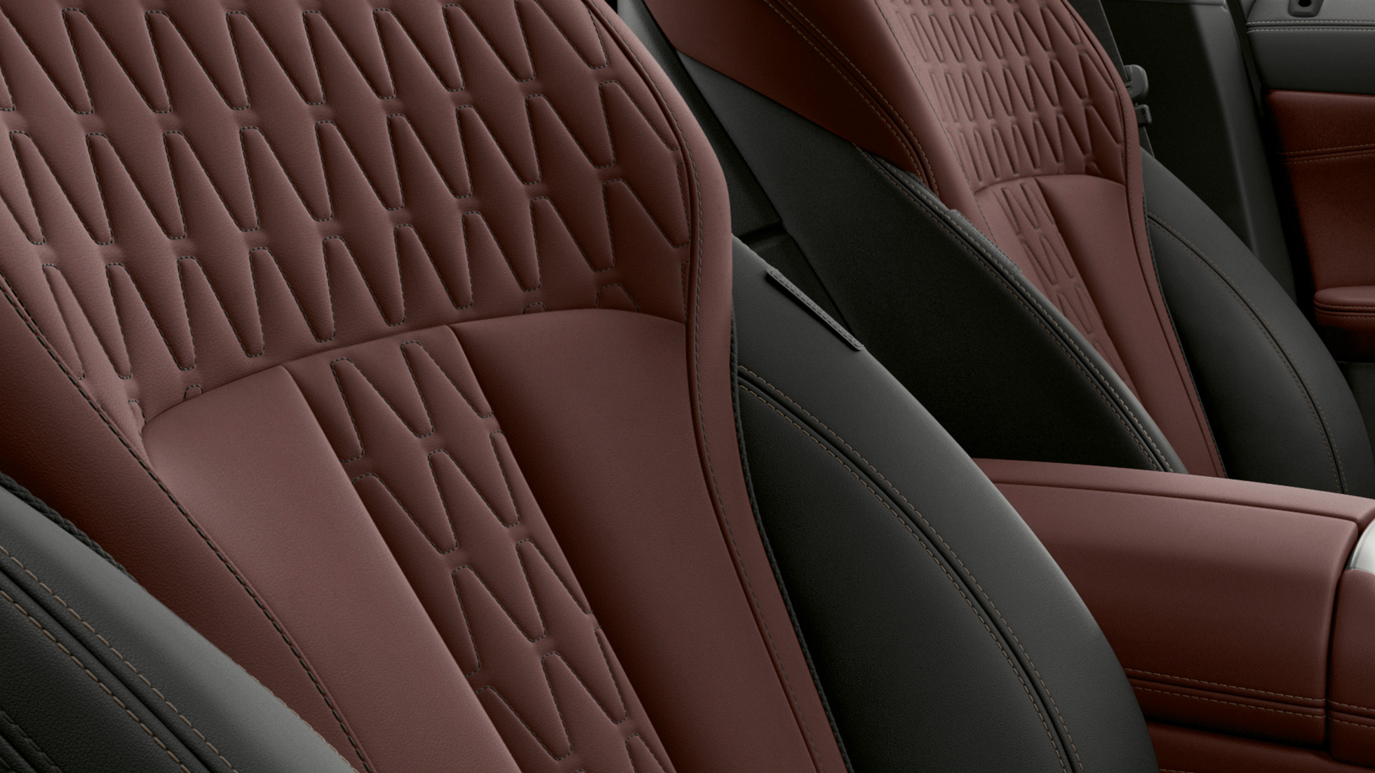 Čalounění BMW X6 Individual. Interiér BMW X6 Individual se záběrem na čalounění.