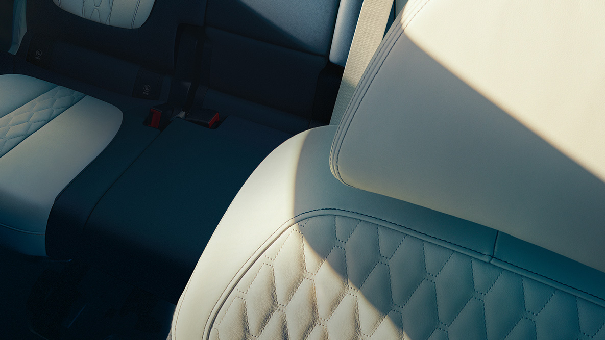 BMW X7 vzhled kůže Detailní pohled na vzhled kůže Merino