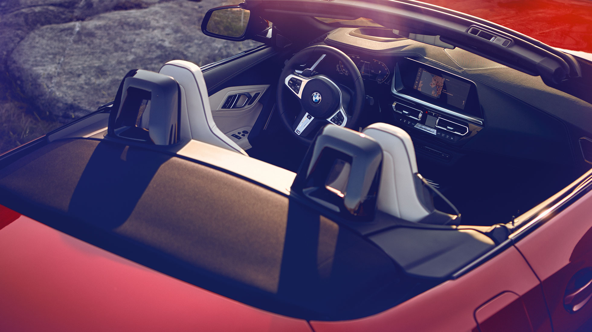 Přední sedadla BMW Z4 Roadster Pohled na přední sedadla BMW Z4 Roadster