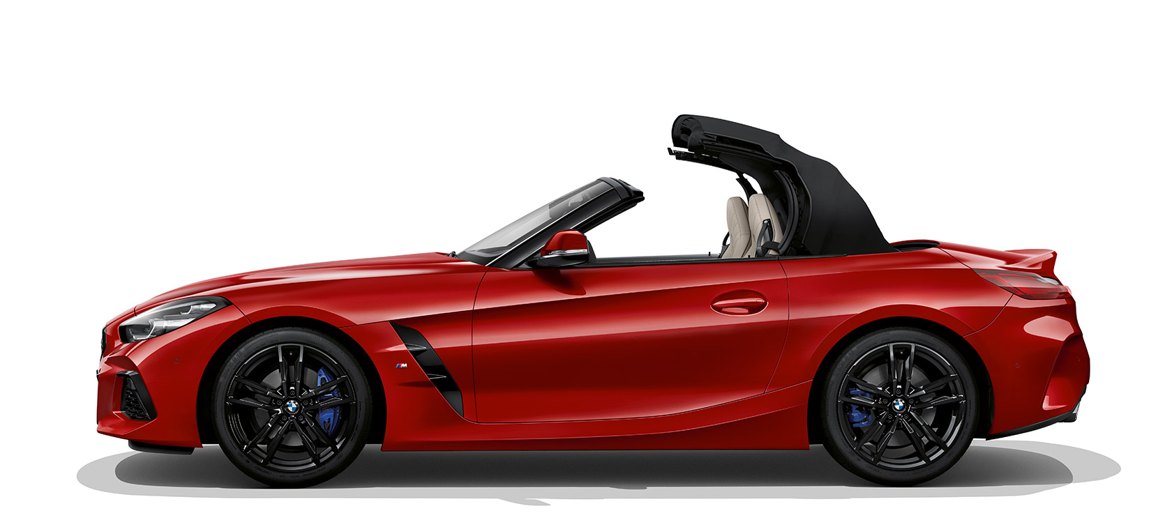 Boční pohled na BMW Z4 Roadster Boční pohled na BMW Z4 Roadster, otevírání střechy