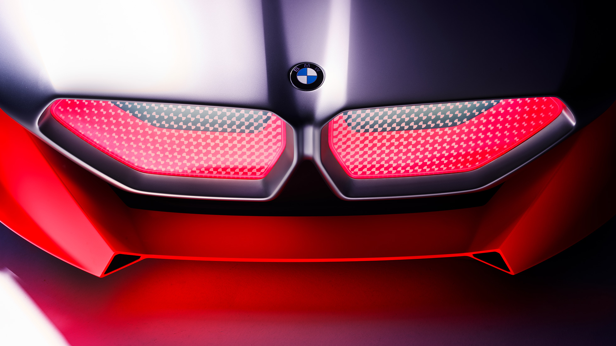 BMW Vision M NEXT, exteriér, BMW maska chladiče BMW Vision M NEXT, detailní pohled, exteriér, BMW maska chladiče