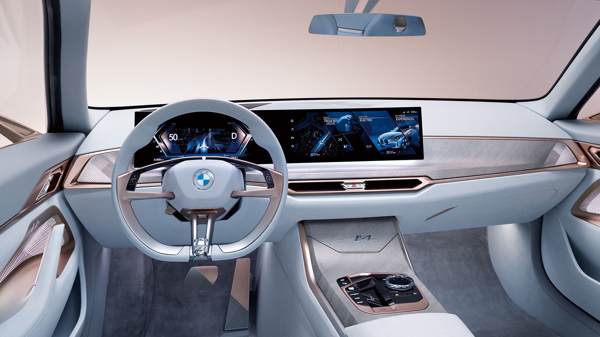 Interiér 1 BMW Concept i4 2020 G26 Interiér 1 BMW Concept i4 2020 G26 Elektrický vůz plně elektrické BMW Gran Coupé