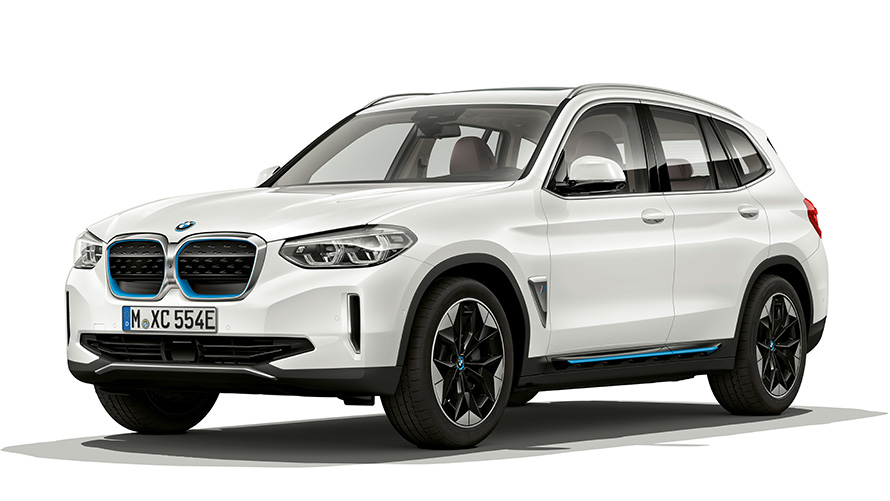 BMW iX3 studiový záběr BMW iX3 studiový záběr ze tříčtvrtečního pohledu zepředu