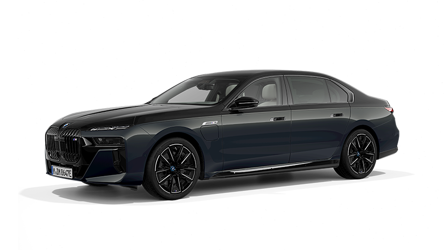 BMW M760e xDrive G70 PHEV 3/4 statický pohled zepředu