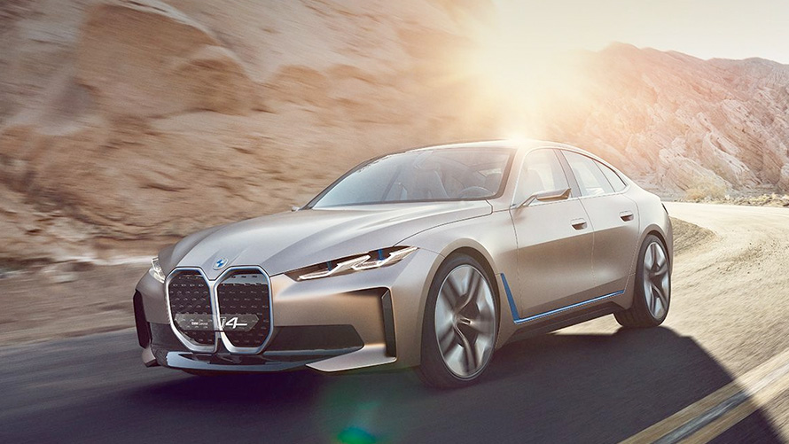 BMW Concept i4 BMW Concept i4 ze tříčtvrtečního pohledu zepředu