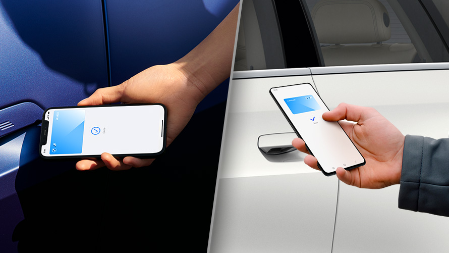 Odemknout vůz BMW Digitálním klíčem Odemknout vůz telefonem s BMW Digitálním klíčem a aplikací My BMW
