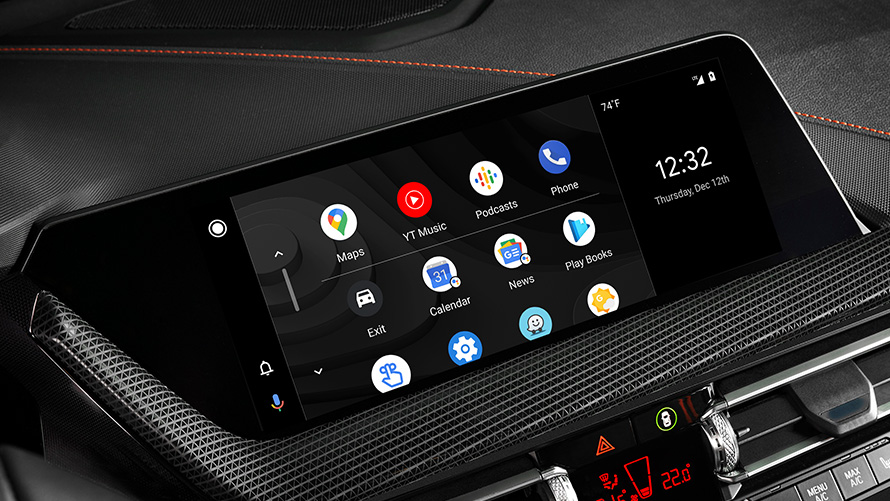 Android Auto Android Auto zobrazené na displeji v BMW