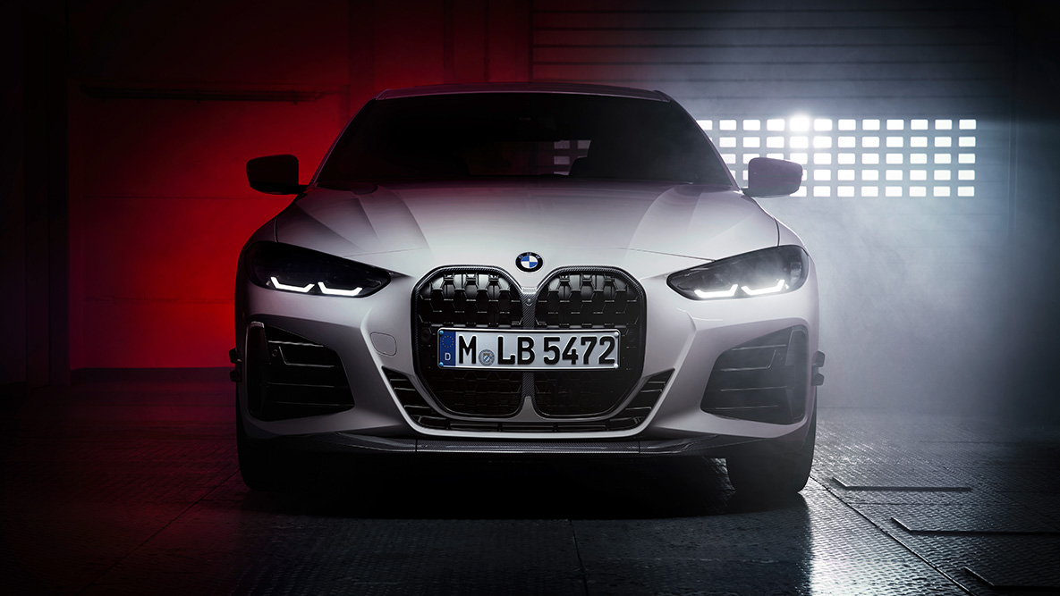 BMW řady 4 Coupé G22 pohled zepředu Díly BMW M Performance Parts BMW řady 4 Coupé G22 pohled zepředu