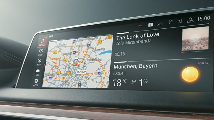 BMW řady 7 Sedan: Microsoft Office 365 BMW řady 7 Sedan: Microsoft Office 365 na kontrolním displeji